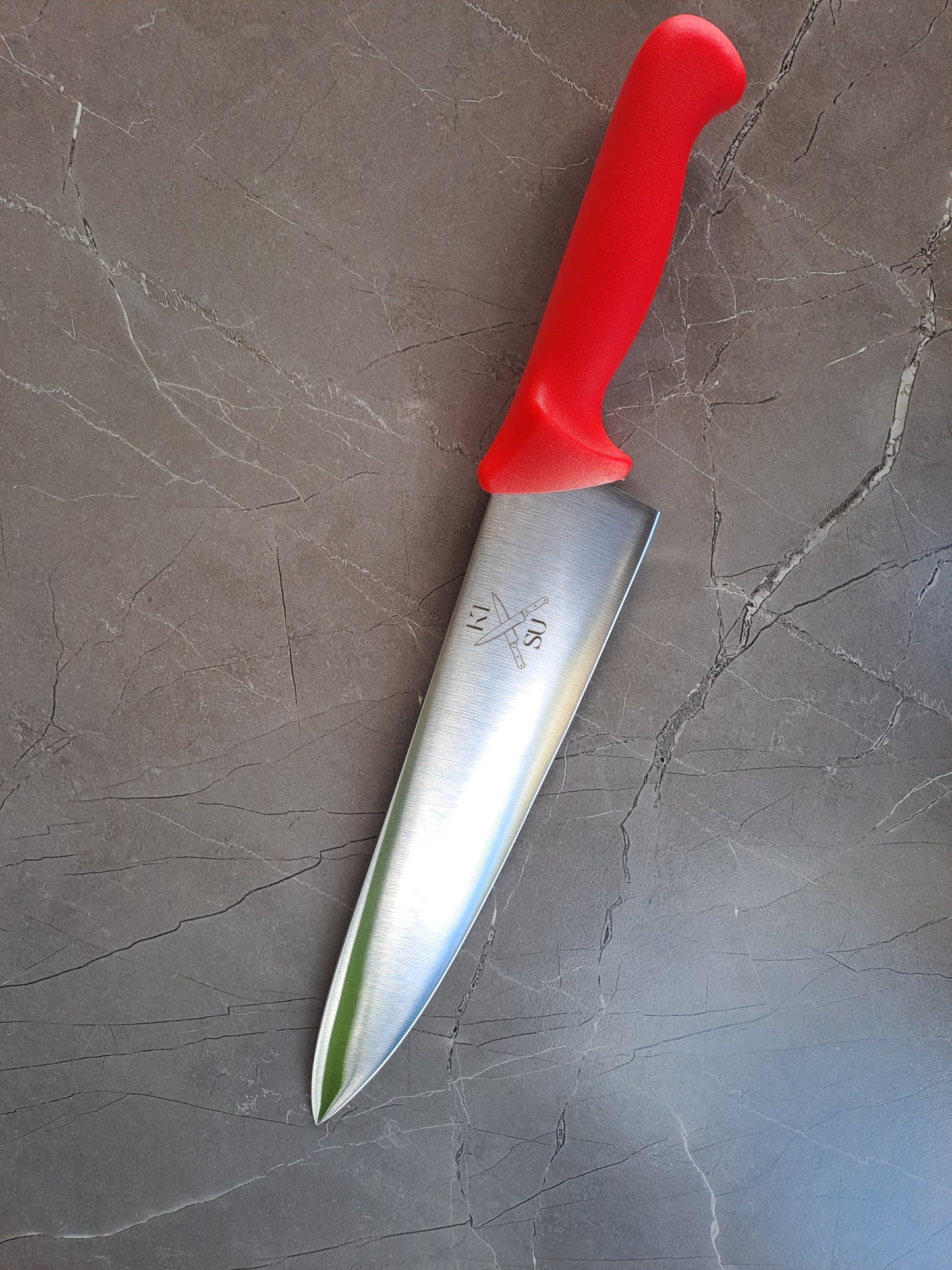 Commercial 10" Chef Knife — Red Handle