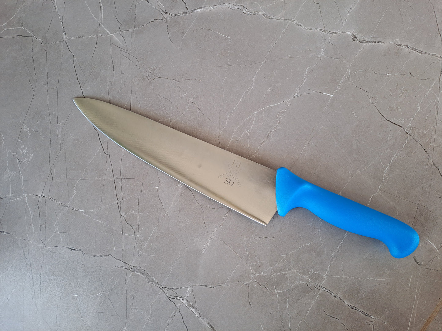 Commercial 10" Chef Knife — Blue Handle