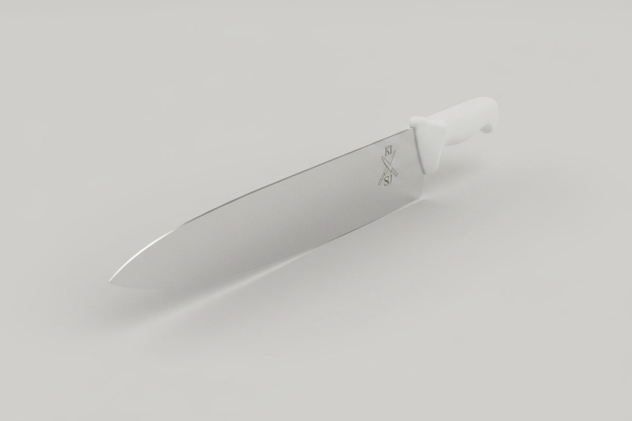 Commercial 10" Chef Knife — White Handle