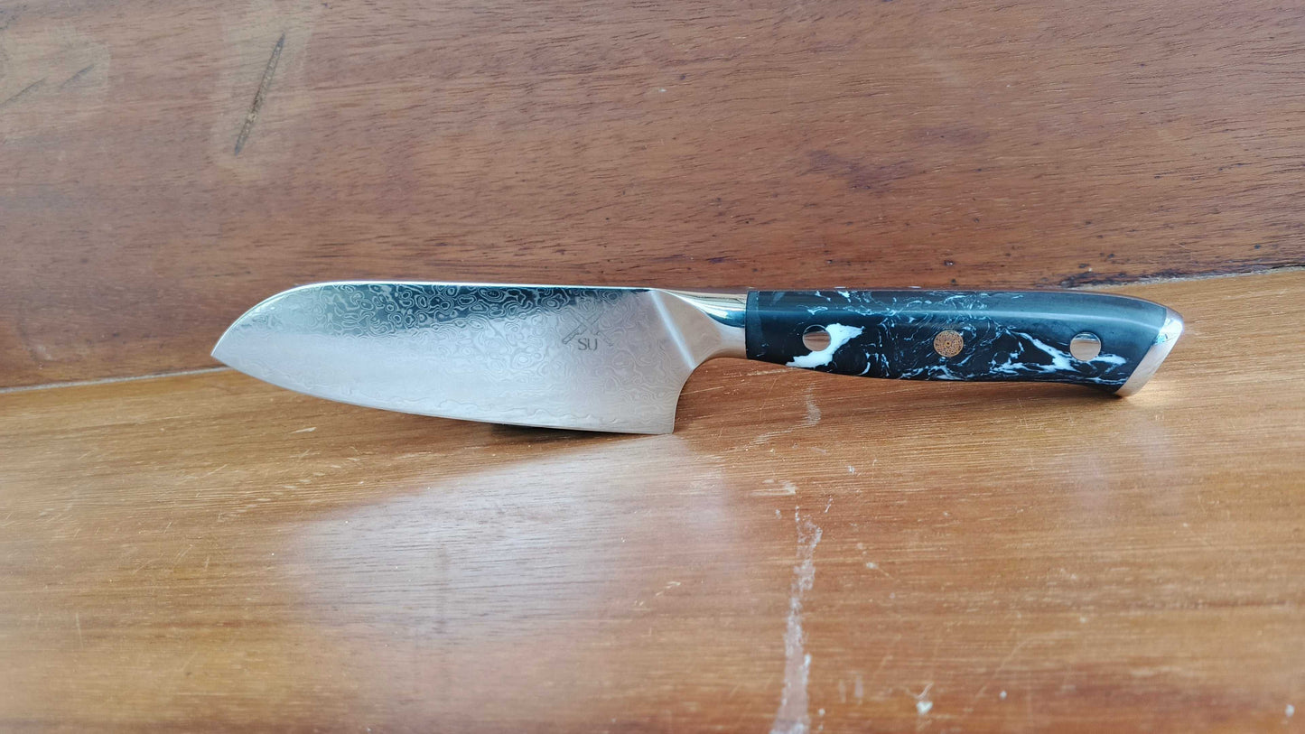 Santuko 7 inch kitchen knife with sharp blade and ergonomic handle
