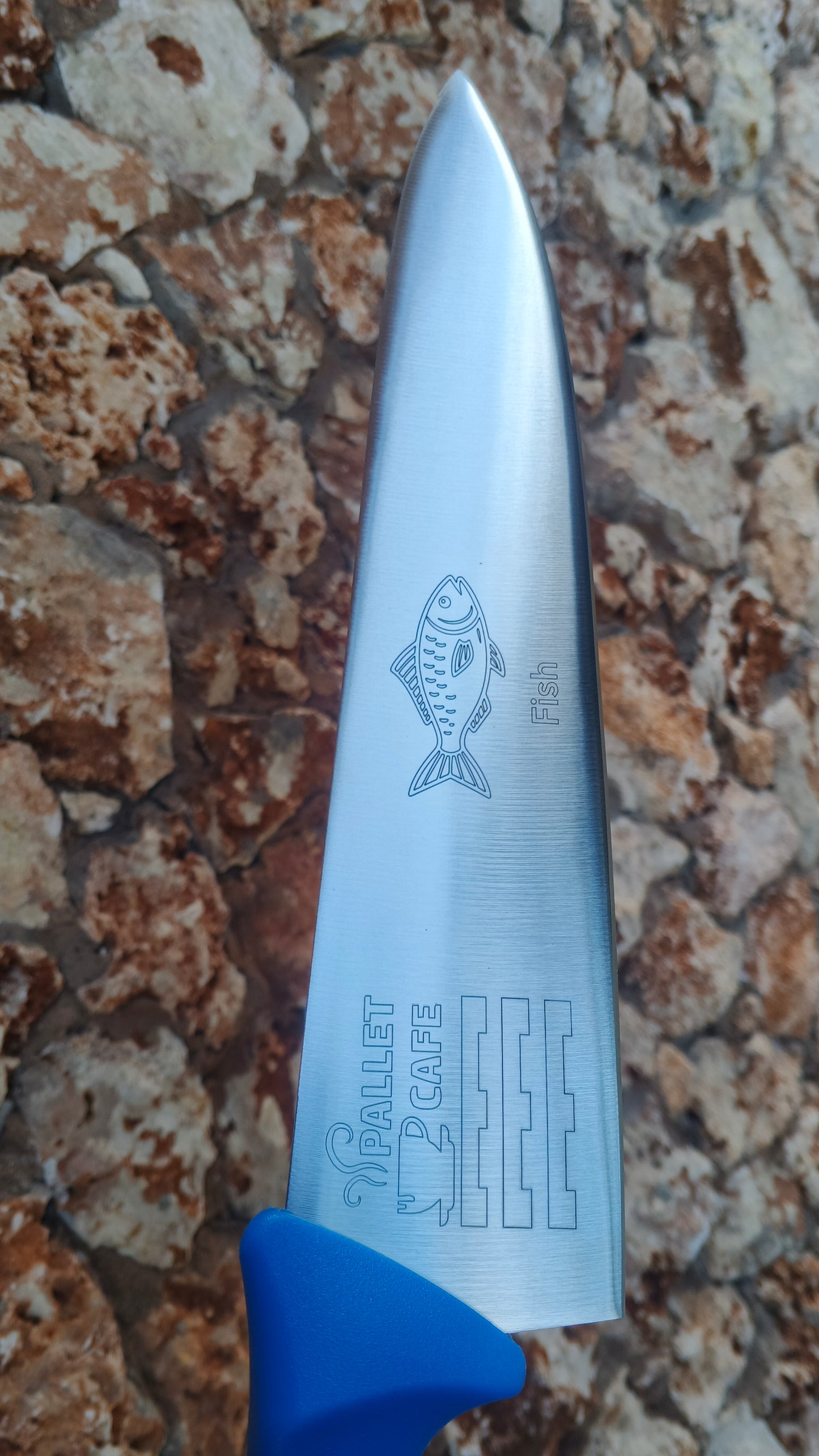 Commercial 10" Chef Knife — Blue Handle