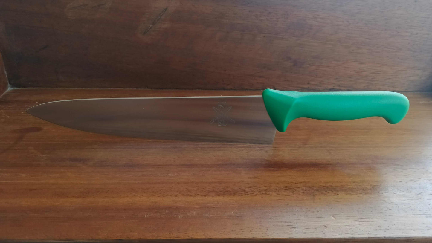 Commercial 10" Chef Knife — Green Handle