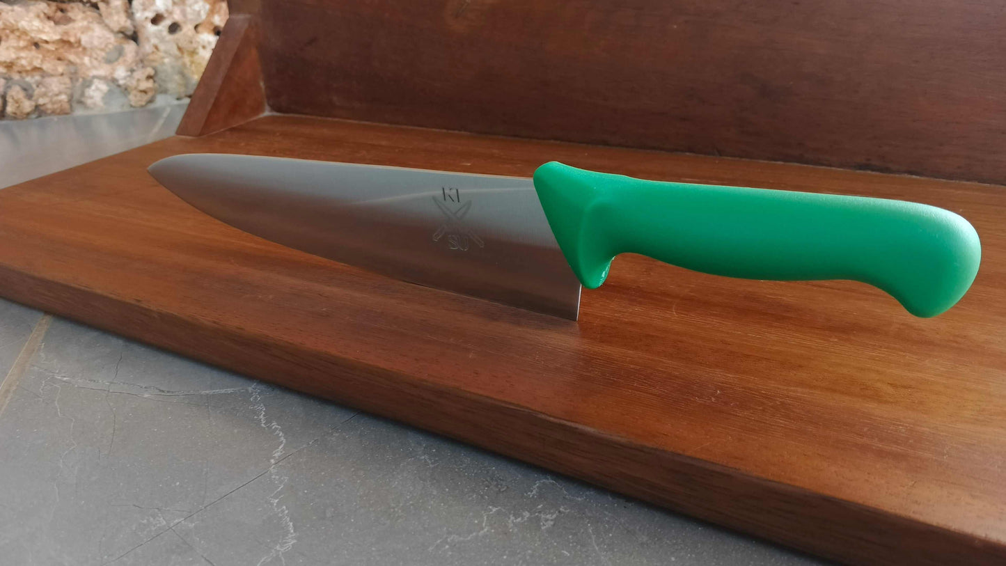 Commercial 10" Chef Knife — Green Handle