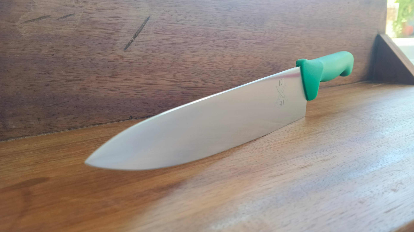 Commercial 10" Chef Knife — Green Handle