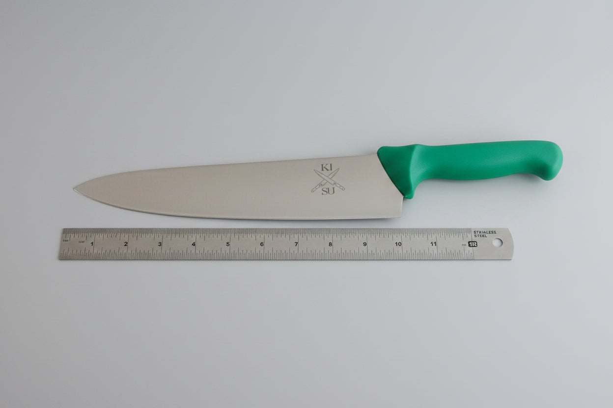 Commercial 10" Chef Knife — Green Handle